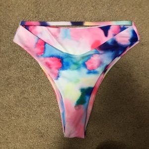 Watercolor bikini bottom S